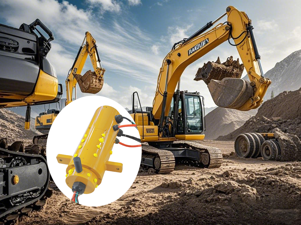 Pneumatic Hydraulic Slip Ring for Excavators