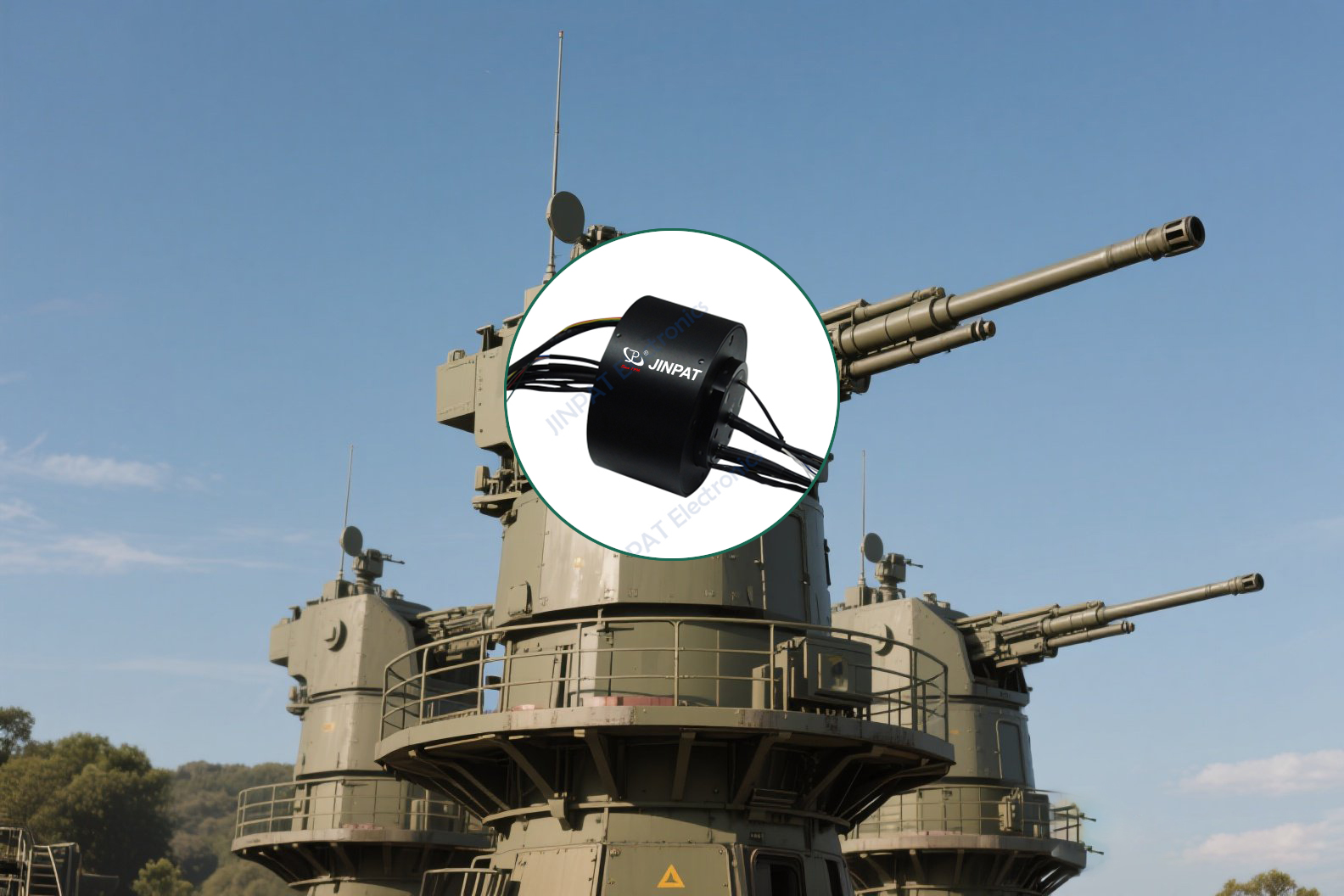 Compact Through Bore Slip Ring for Military Turrets – High Protection and Stable Signal Transmission