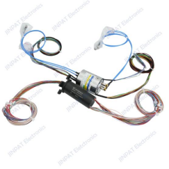 Integrated slip ring with fiber optic and high frequency signals